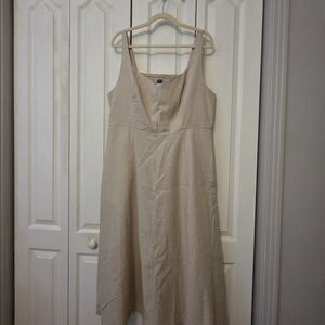 OLD NAVY Never Worn Linen Blend Fit And Flare Midi Dress XL